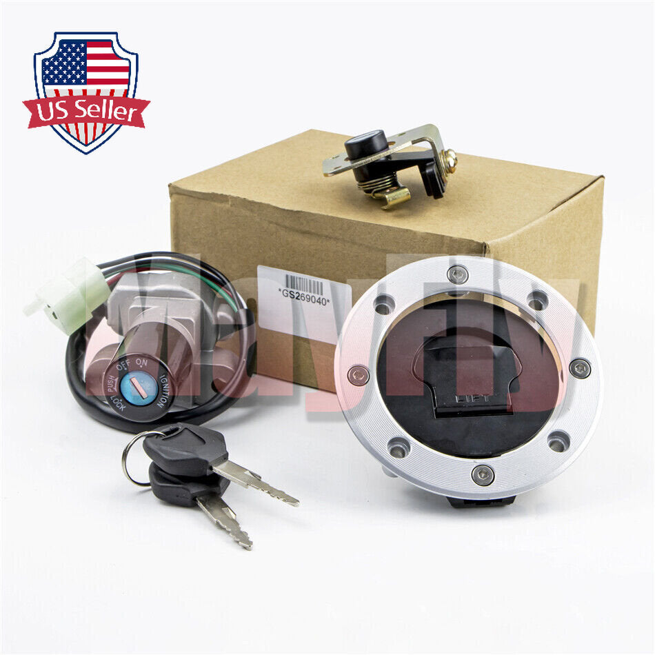 Fit For GSF250/400 GSX600F/750F Ignition Switch Lock Fuel Gas Cap Cover Key for Seat
