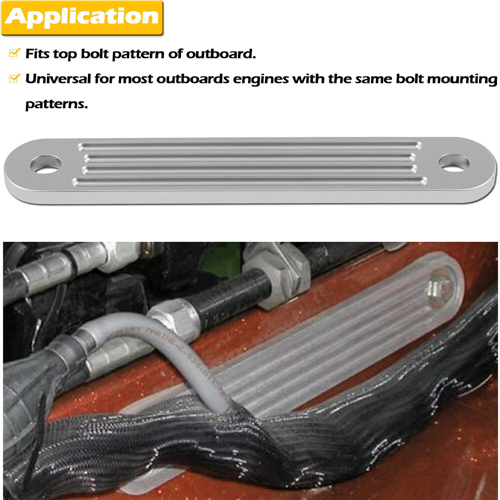 TSP-2DP Marine Transom Support Plate 12x2 10 Lower Bolt Hole Pattern Outboard