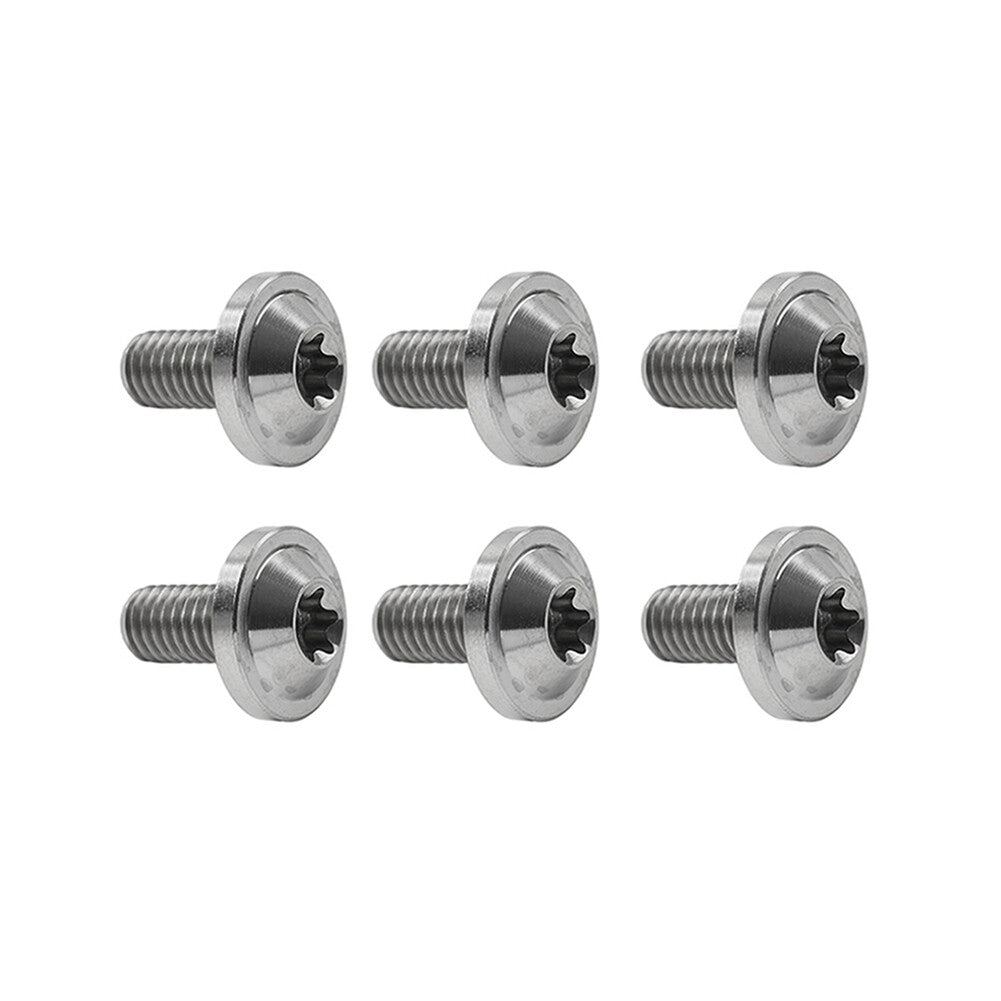 6pcs Alloy Bolts Truss Torx Head Screws M6x20mm For Motorcycle Silver