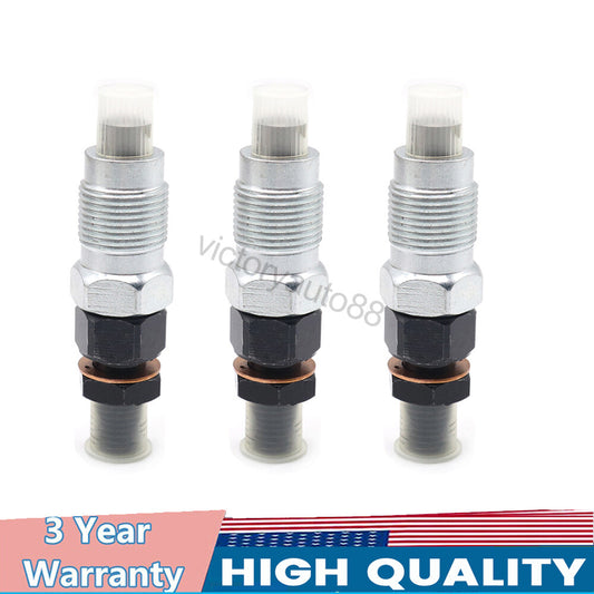 3 fuel injectors (16001-53000) suitable for Kubota ZD21, ZD321, BX1860, BX1870, and BX2360 models.