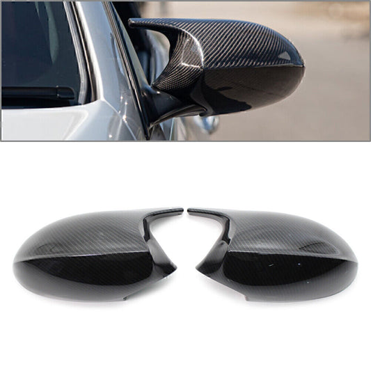 for BMW E90 E91 335xi 328i 328xi 2x Carbon Fiber Rear View Mirror Cover Trim Q