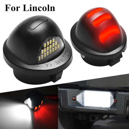 2x for Lincoln Mark  for ford  F-150 Cab Pickup RED LED License Plate Tags Light Lamp Q