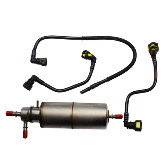 Fuel Filter + 3 Pieces Fuel Line Hose Kit for ML320 ML55 AMG ML430- v