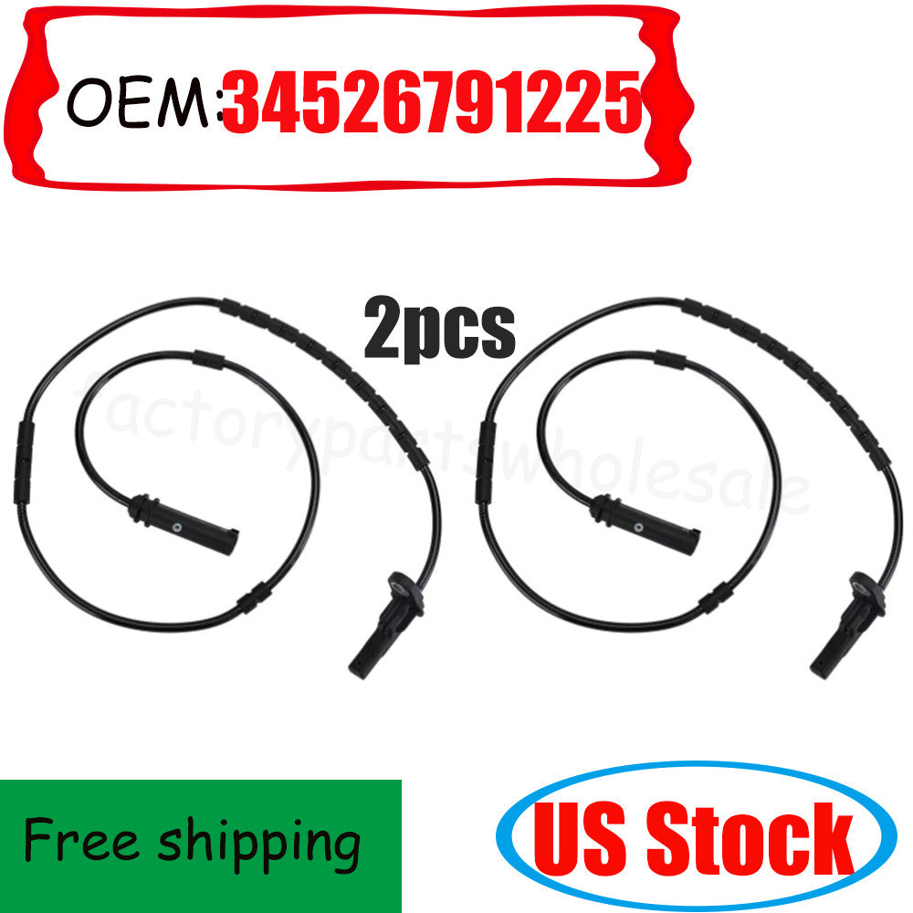 2 pc Rear Right & Left Premium ABS Wheel Speed Sensor FIT FOR 34526791225 n