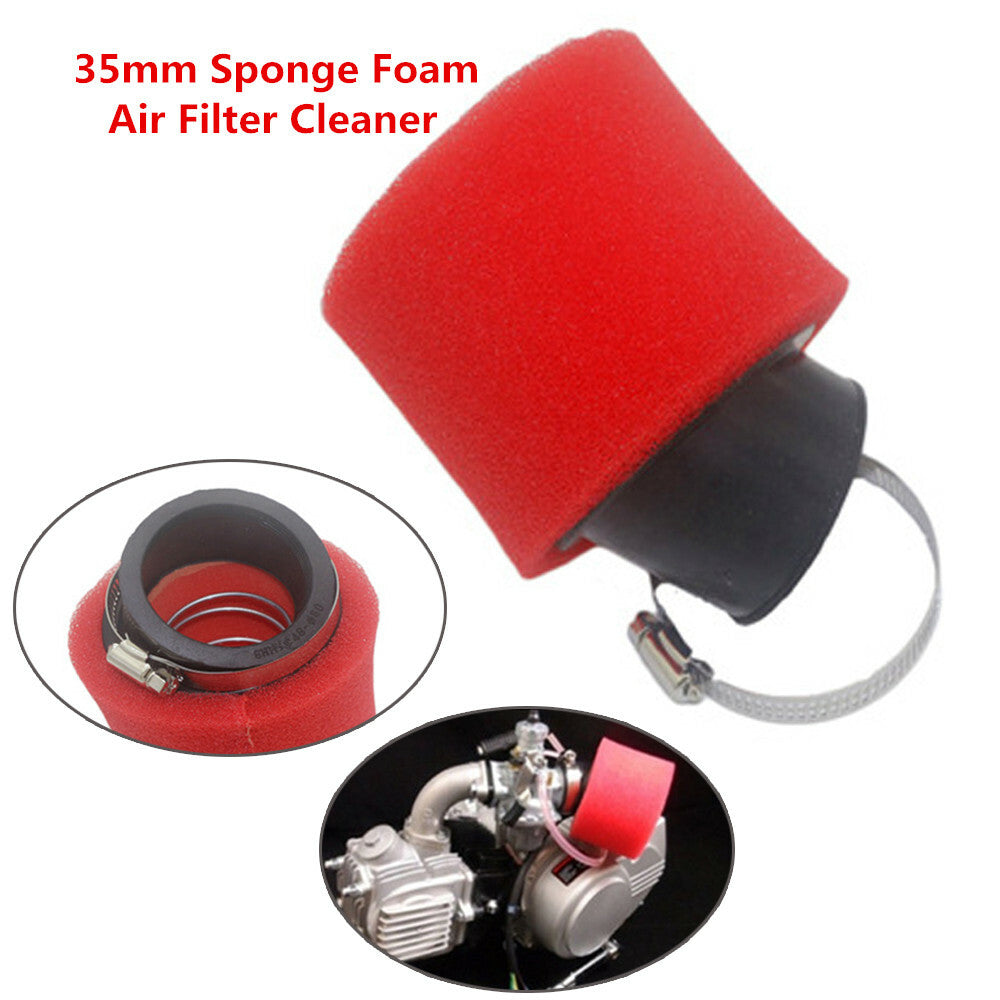50 70 90 110cc Motorcycle 35mm Sponge Foam Air Filter Cleaner Bend Tie Clip n