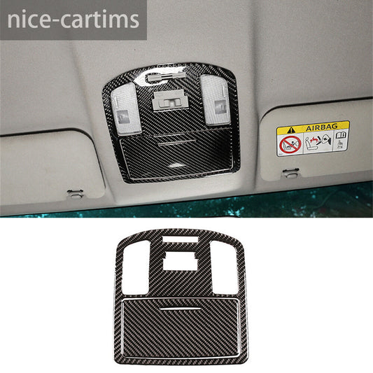 For T@yota Hilux Revo 2015-2021 Carbon Fiber Front Reading Light Lamp Panel Trim