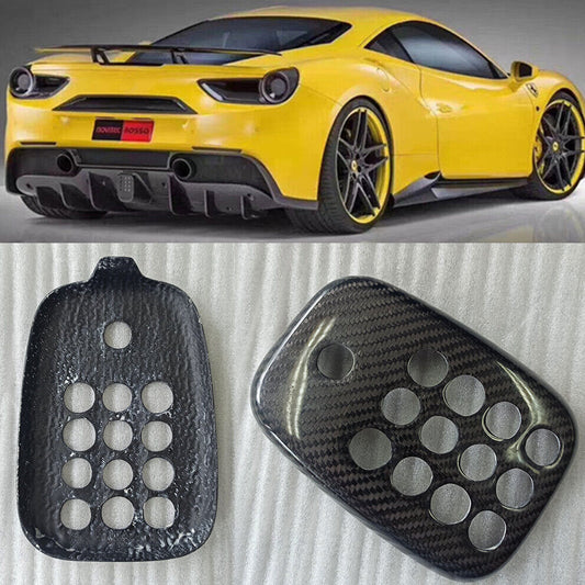 for Ferrari for 488 GTB Spider Real Carbon Fiber Rear Fog Light Cover Trim Add On n
