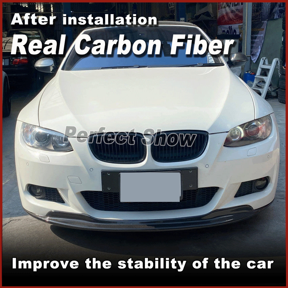 for BMW 3 Series E90 E92 E93 M3 2006-2013 REAL Carbon Front Bumper Lip Spoiler