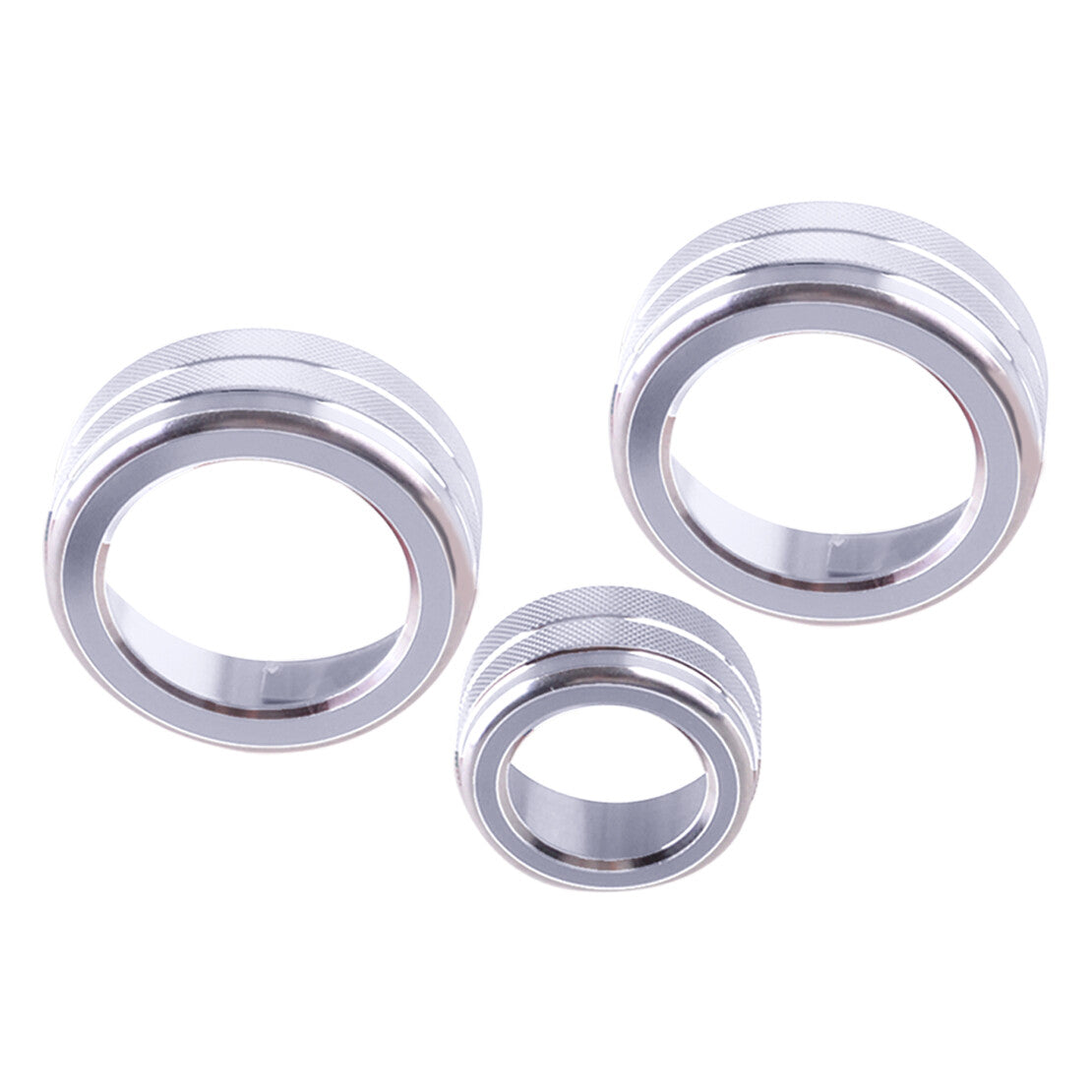 3xSilver Aluminum AC Switch Knob Trim Ring Cover Assy Fit for Honda CR-V 2017-20