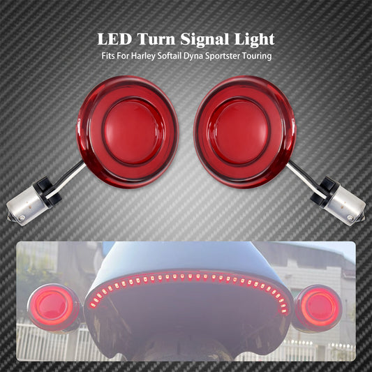 Red 1156 Bullet Tracer LED Rear Turn Signal Fit for Harley Sportster Softail Q