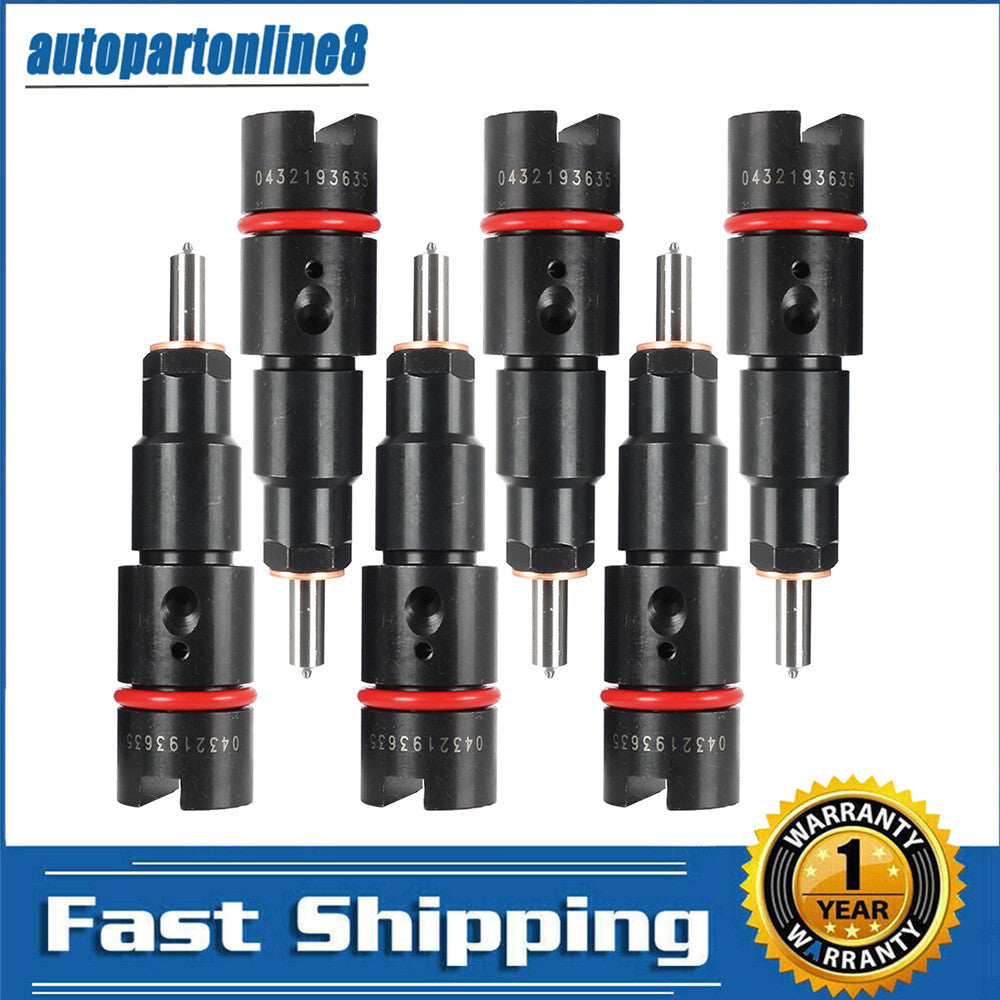 6PCS Fuel Injectors 0432193635 Fits for Dodge for Ram 5.9L 40-50 HP 24V