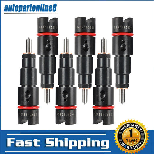 6PCS Fuel Injectors 0432193635 Fits for Dodge for Ram 5.9L 40-50 HP 24V
