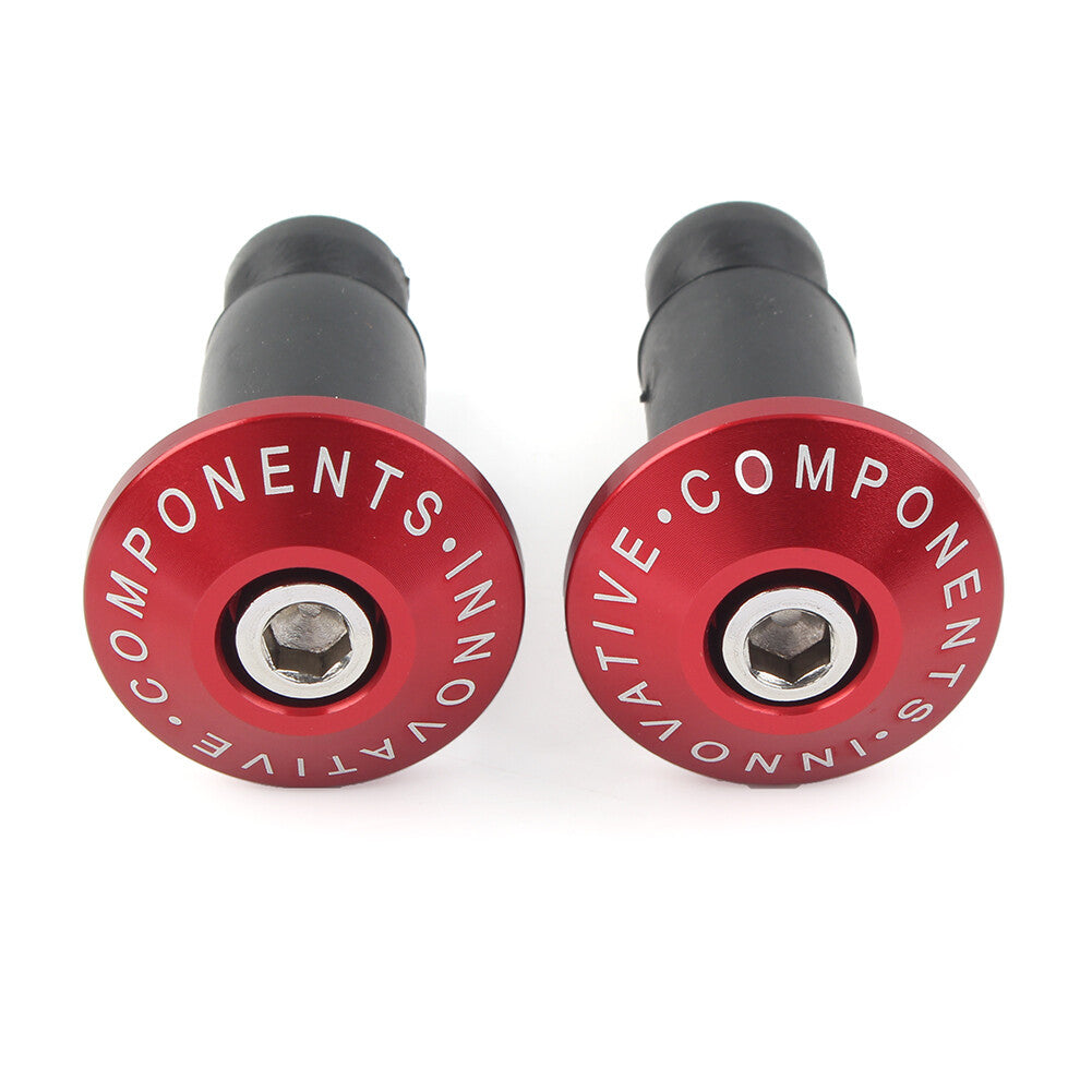 7/8'' Motorcycle Bike Handlebar Grips CNC Handle Bar End Cap Plugs Slider Red Q