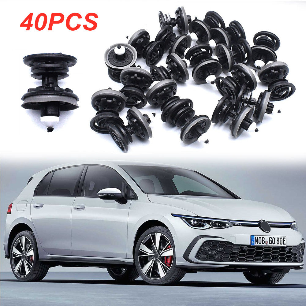 40PCS for Audi for VW Door Card Clips Trim Panel Mounting Fastener Screws