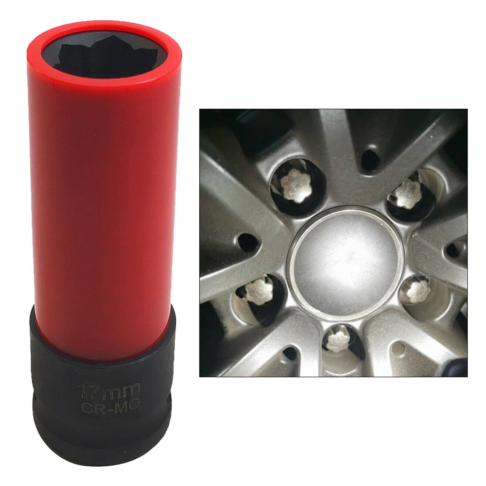 17mm Wheel Lock Nut Removal Socket Wrench For S W221 Tyre v