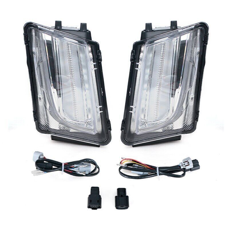 Pair for Cadillac ATS 2013-2016 Front LED Bumper Headlights Fog Lights LHRH
