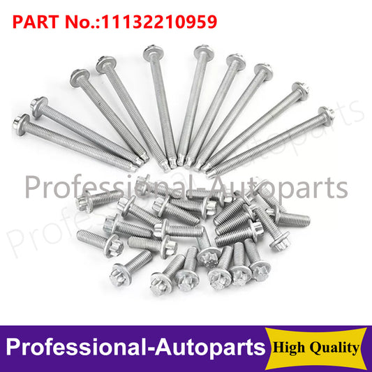 11132210959 Oil Pan Aluminium Screws Bolt Set Fit for BMW E60 E60N E61 Q