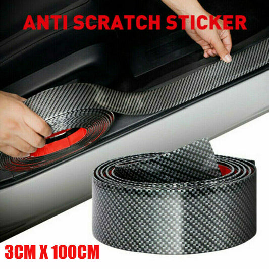 Carbon fiber automotive edge protectors, door and window protection rubber accessories, 1 meter * 3 centimeters