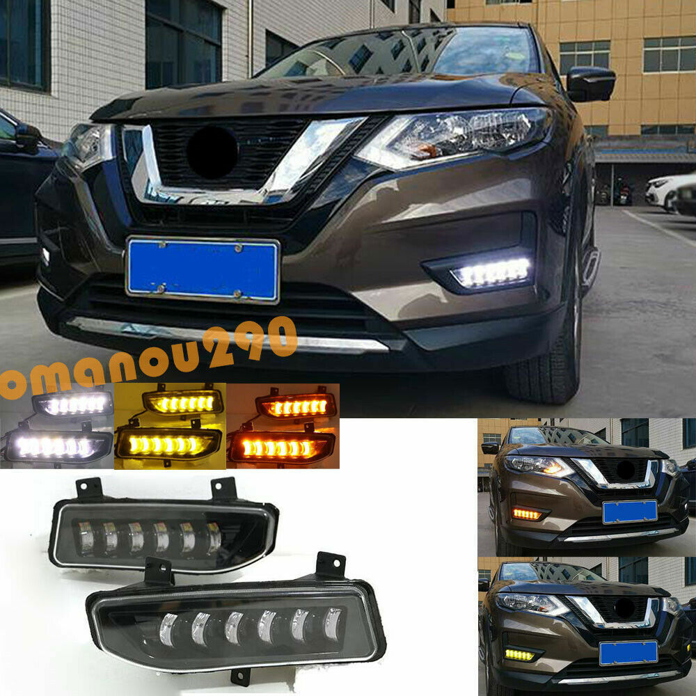 for Nissan Rogue 2017-2020 LED Daytime Running Light Turning Light Fog light 2P