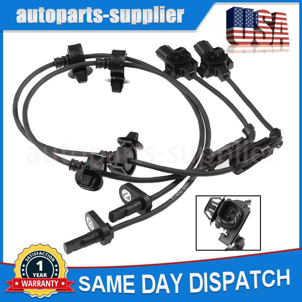 Two-pack front-side ABS wheel speed sensors suitable for 2006-2011 for Honda for Civic 1.3L, 1.8L, and 2.0L models.
