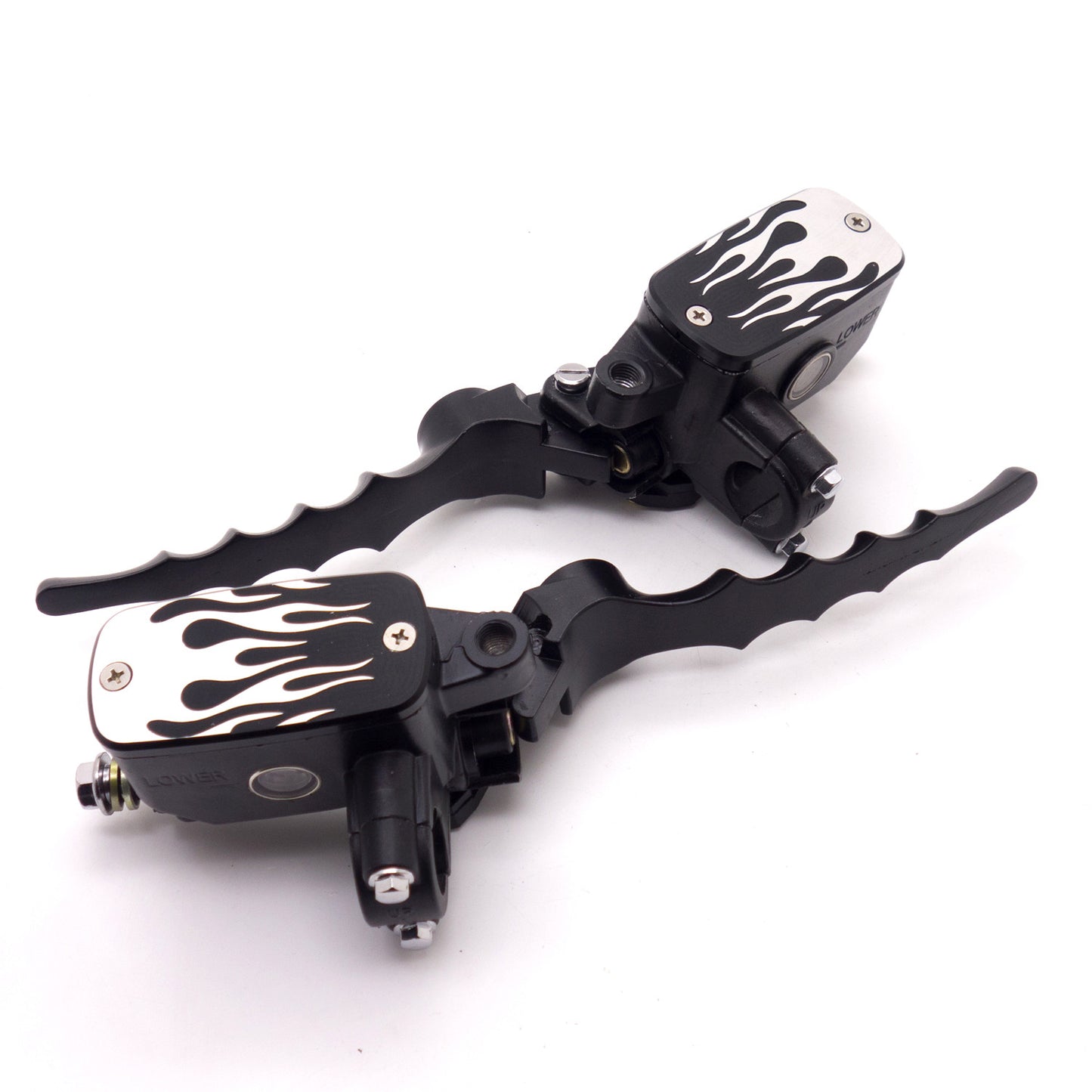 7/8 Black Flame Control Reservoir Brake Clutch Levers for Kawasaki for Honda for Yamaha Q