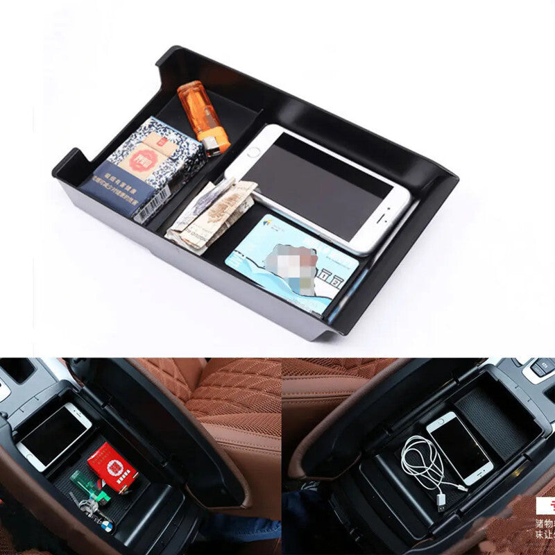 Car ABS Console Centre Armrest Storage Box Container Case For 14-15 for BMW X5 X6