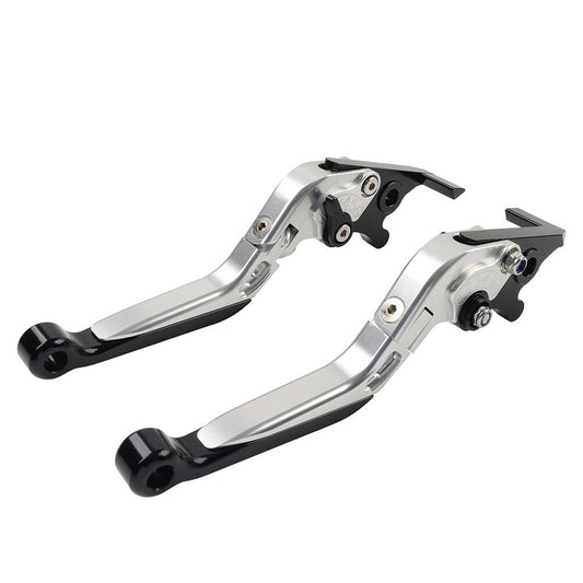 CNC Folding Extendable Brake Clutch Levers for Suzuki GSXR600 GSR750 Silver Q