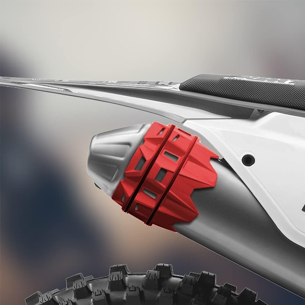 Red Universal Escape Tail Pipe Guard Compatible with for Honda CR 80R/85R/125R/250R