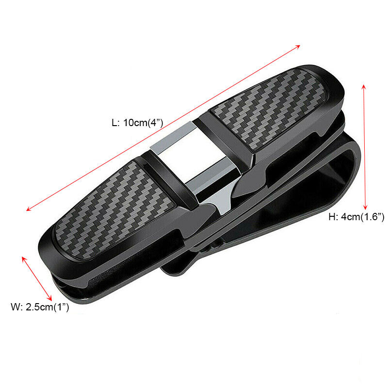 4-Piece Sunglasses Clip, Car Sun Visor Storage, Glasses Installation Ticket - n