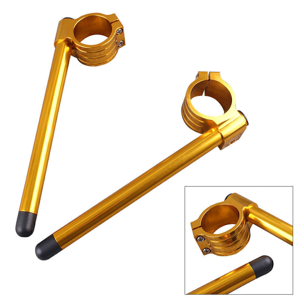 50mm Clip On Ons Handle Bar Handlebars Fit for Suzuki GSXR 600/750 1000 TL1000R Gold Q