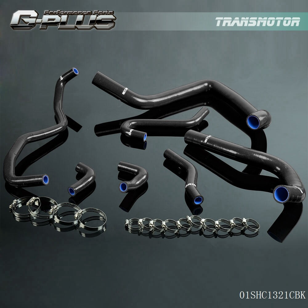 Suitable for for Honda / for Acura Integra DB6 DB8 DC2 B18C B18C1 Black Silicone Radiator Hose - v