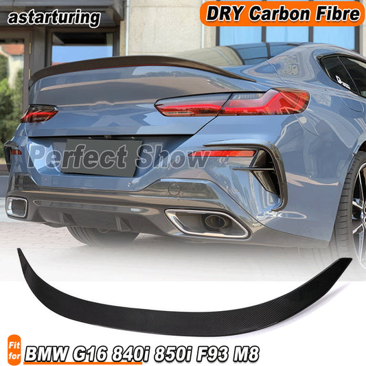 for BMW 8 Series G16 840i 850i F93 M8 2019UP Dry Carbon Rear Trunk Spoiler Wing