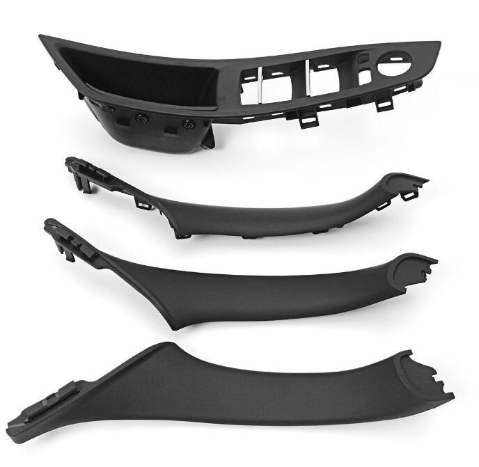 1 piece black door handle recessed handle switch panel and interior door trim cover for F10- n