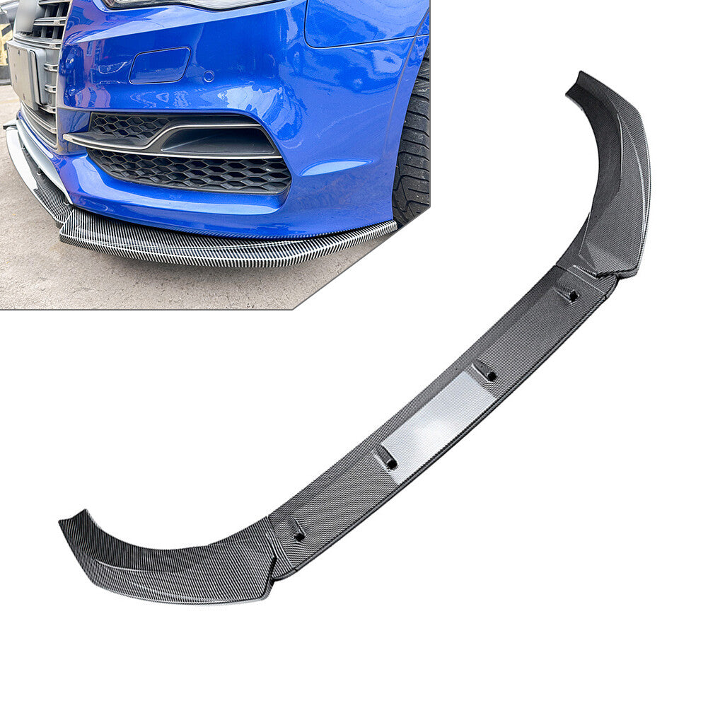 Front Bumper Spoiler Lip for Audi A3 S3 8V Pre-Facelift 2013-2016 15