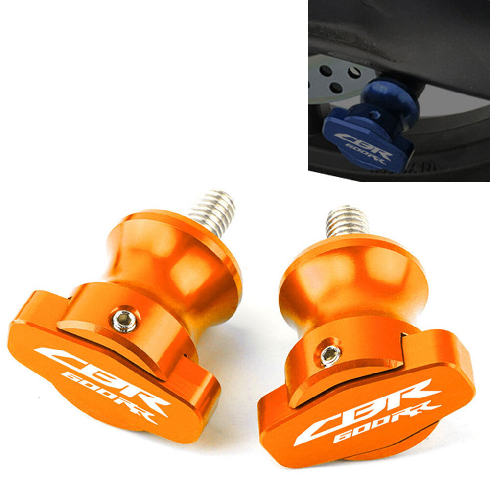 2PCS Swingarm Sliders Spools Stand Screws M8 for Honda CBR600RR 2003-2017 Orange