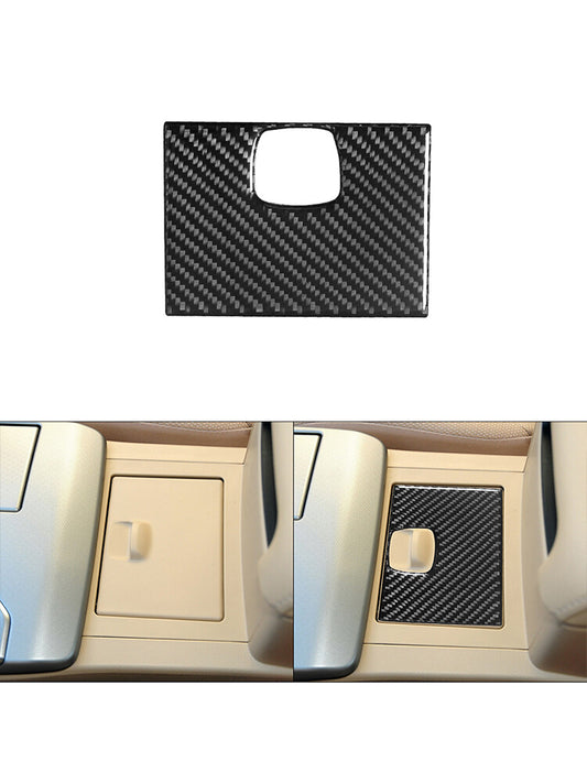 Carbon Fiber Center Console Storage Box Cover Trim for Toyota for Camry 2012-2014