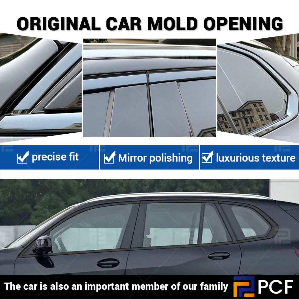 Black Titanium For X5 2020 2024 2025 Car Window Glass Strip Cover Trim 10P B n