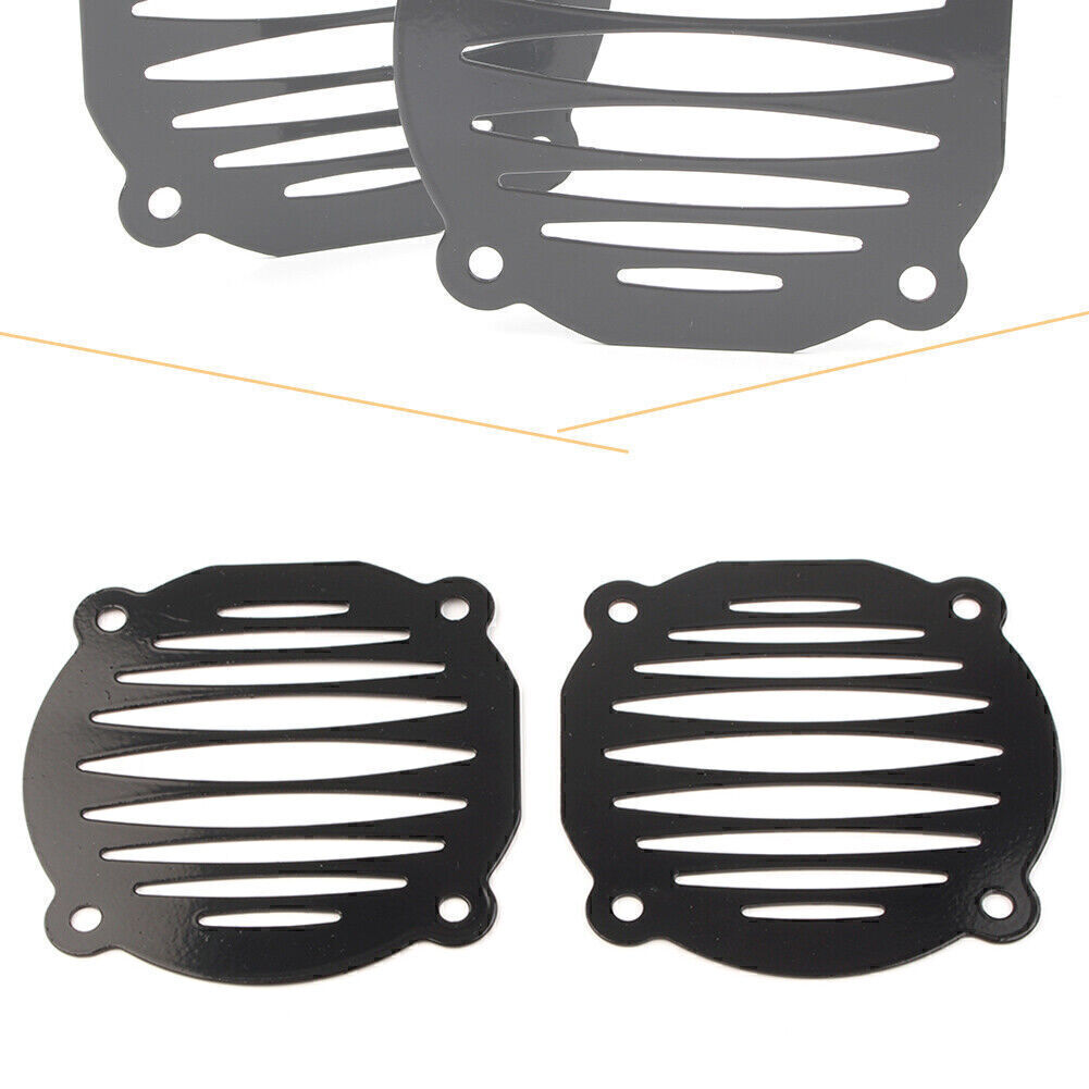 Motorcycle Speaker Grill Cover Black for Harley Electra Glide FLHT 2000-2013 12 Q