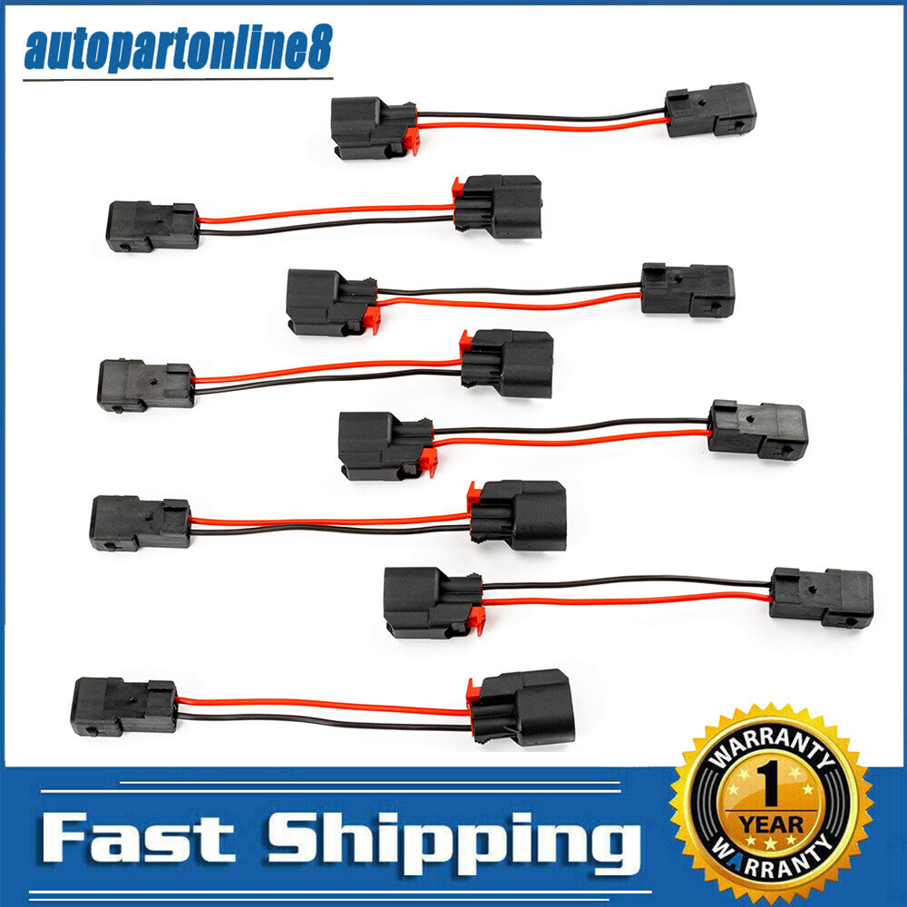8-piece set of LS1 LS6 LT1 EV1 engine wiring harness to LS2 LS3 LS7 EV6 injector adapters