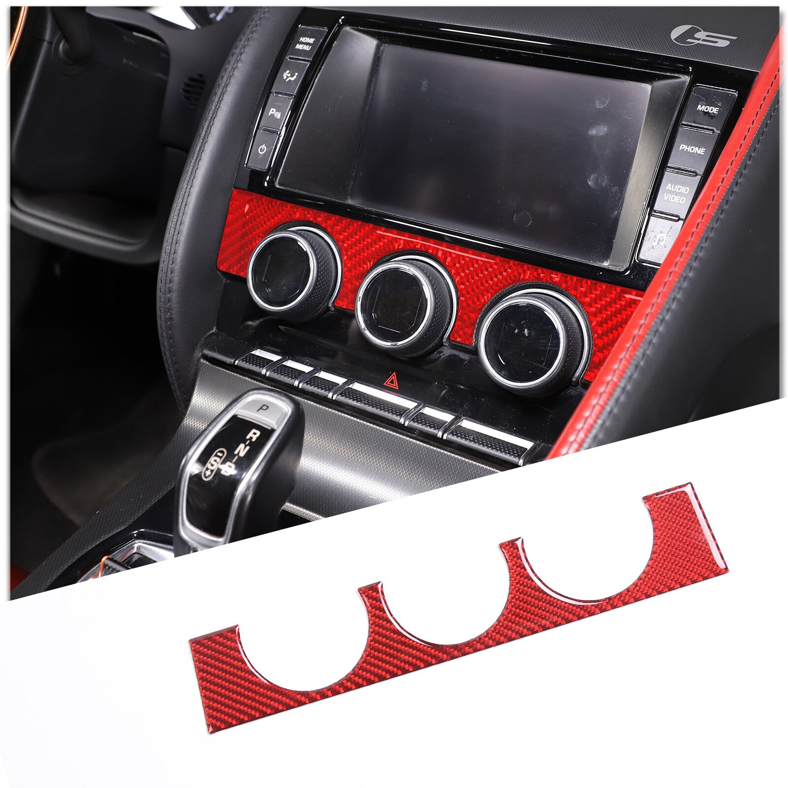 ABS carbon fiber interior door handle cover decorative frame suitable for Alfa Romeo Giulia 17-20- v
