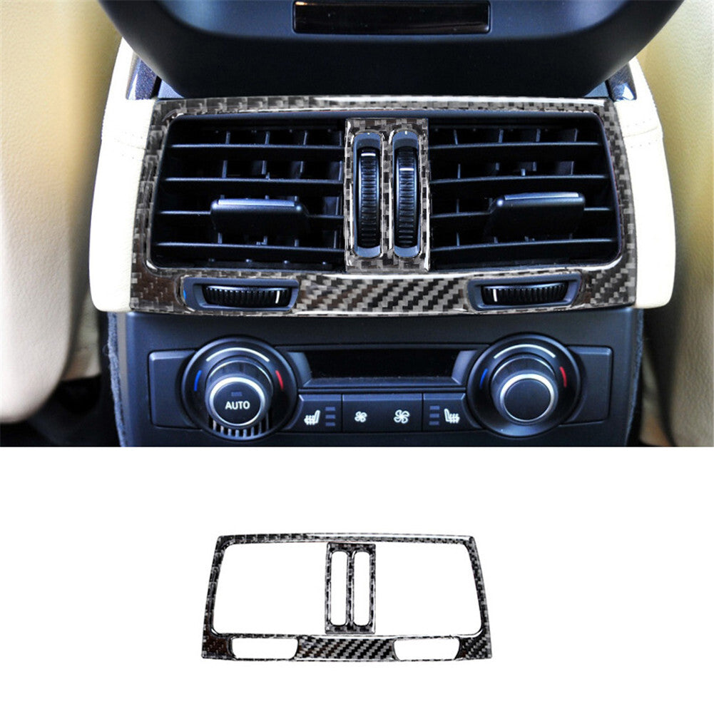 3X Carbon Fiber Center Console CD Panel Trim Cover For 3 E46 1998-05 v