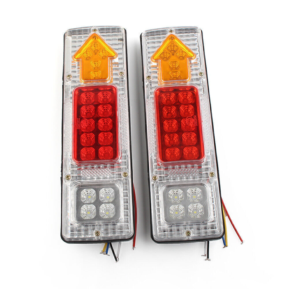 For Trailer Truck 24V 19 LED Rear Tail Lights Brake Turn Signal Reverse Lamp