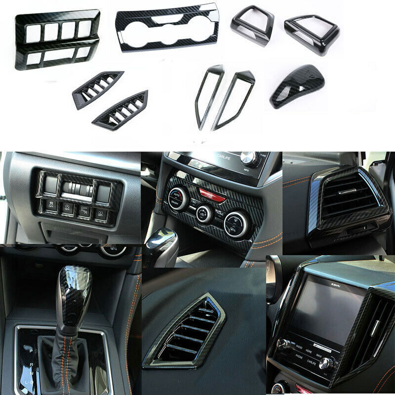 ABS Carbon Fiber Decor Interior Cover Trim Kit for Subaru Crosstrek XV 2018-2022