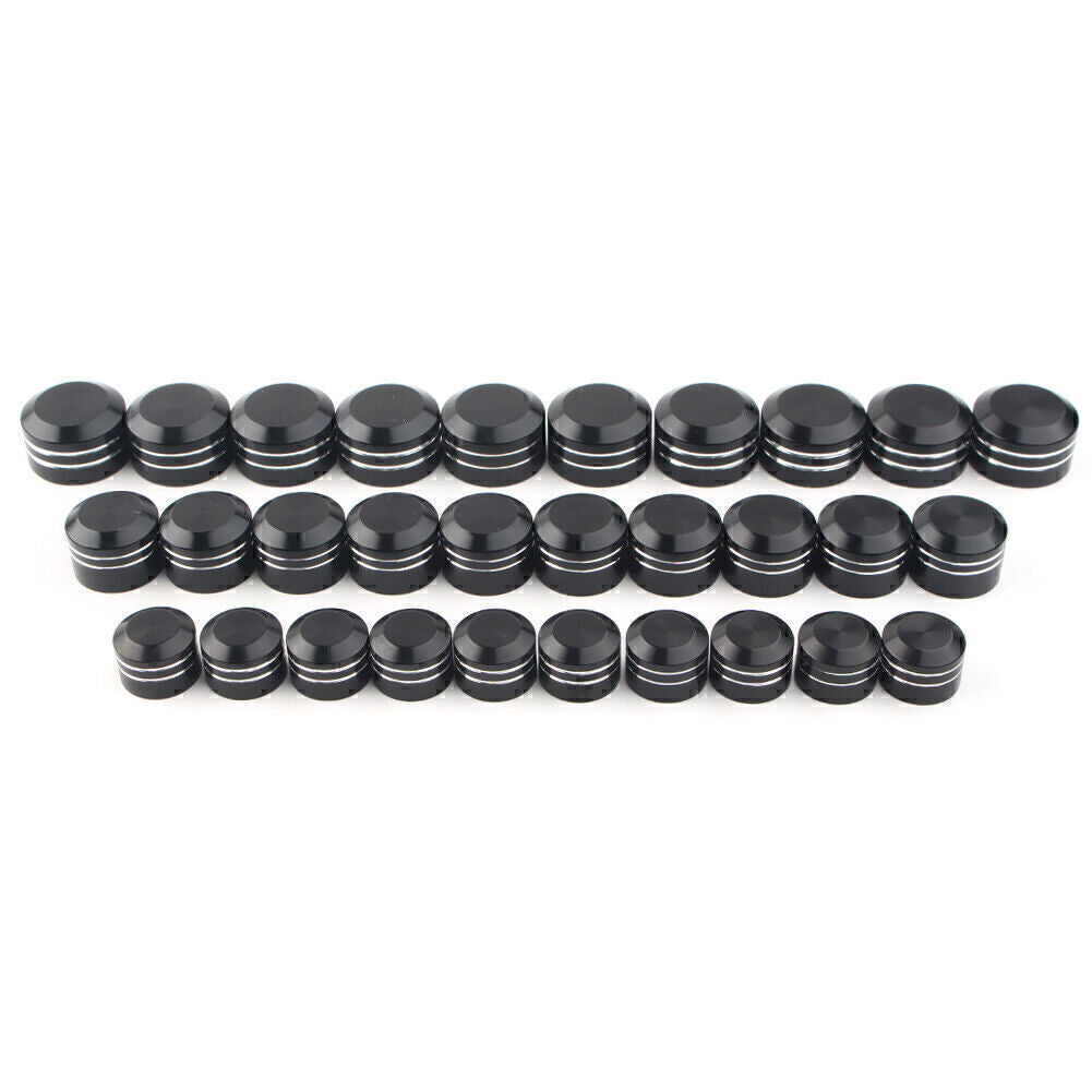 for Harley Black CNC Inner 9mm-13mm Schrauben Motor Bolt Topper Caps Cover