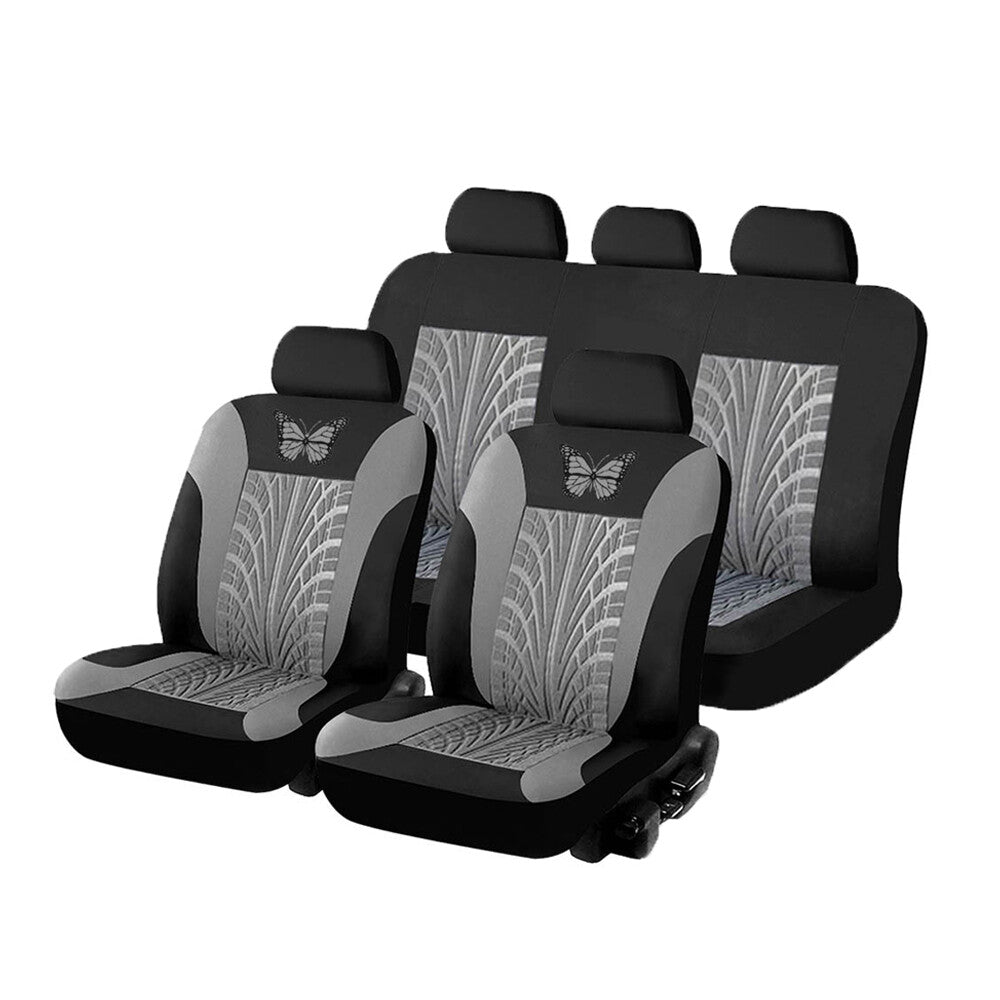 9pc Car for Seat Cover Butterfly Front Rear Protector Universal Full Set 5-Sit G5S3 Q