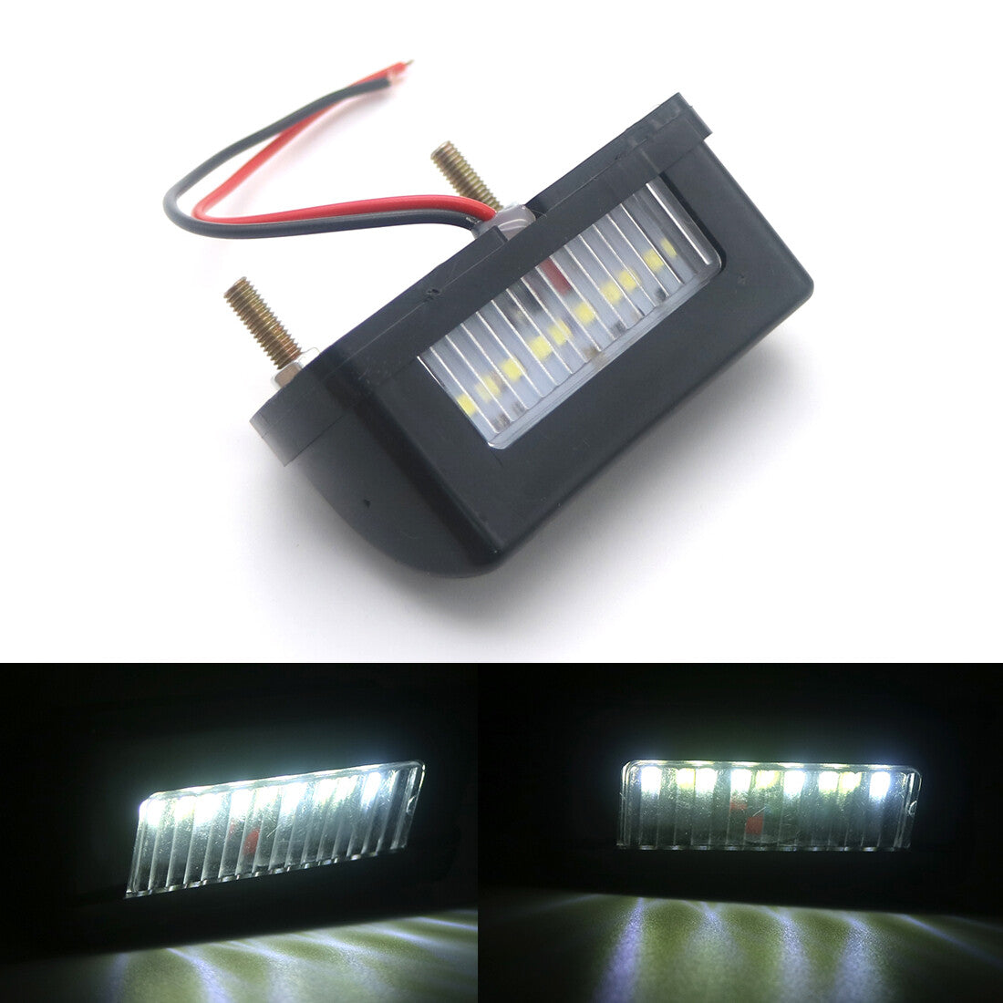 Motorcycle LED Rear Tail License Plate Brake Number Plate Light Taillight Top Q