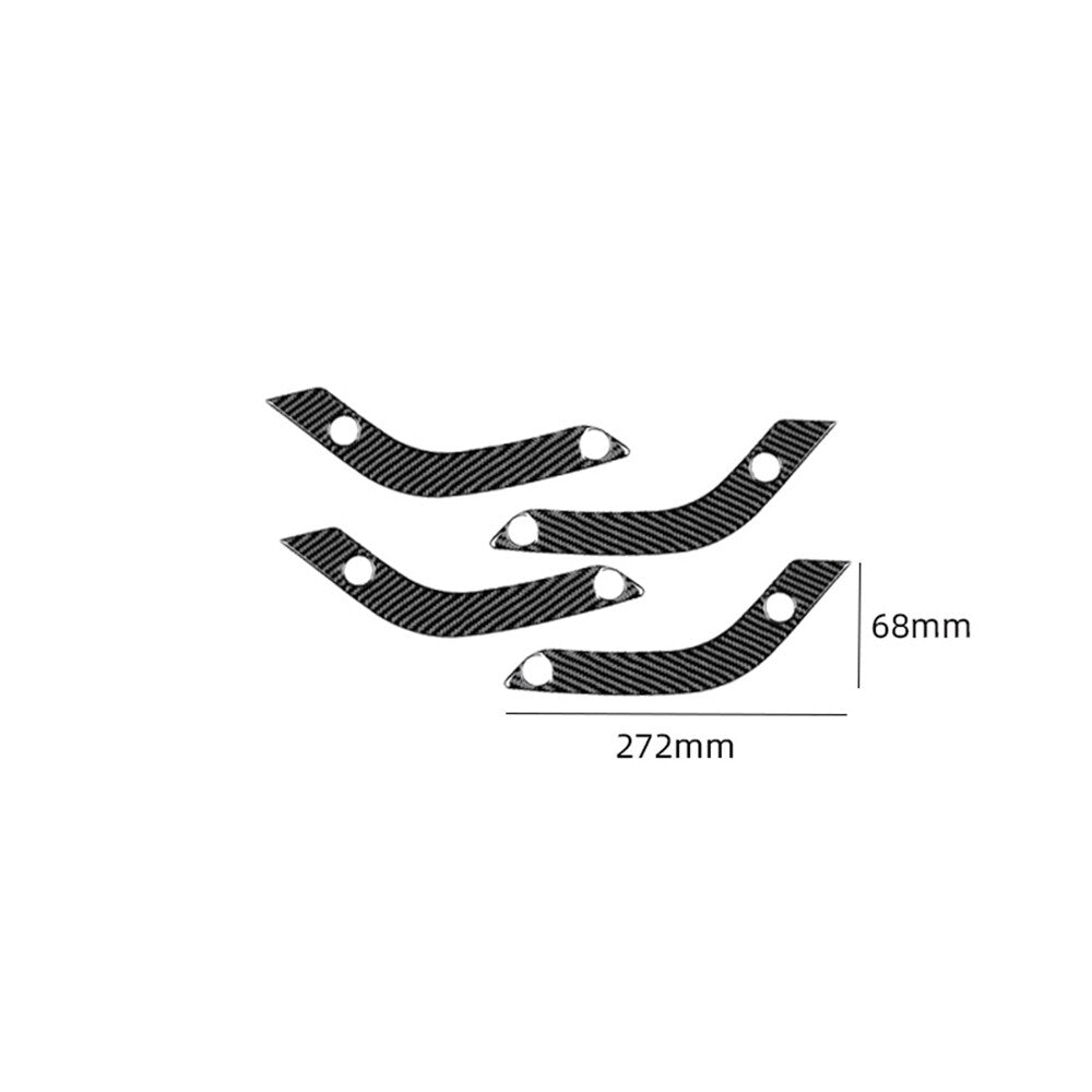 6Pcs Carbon Fiber Center Gear Shift Panel Cover Trim For 718 2016-2022 v