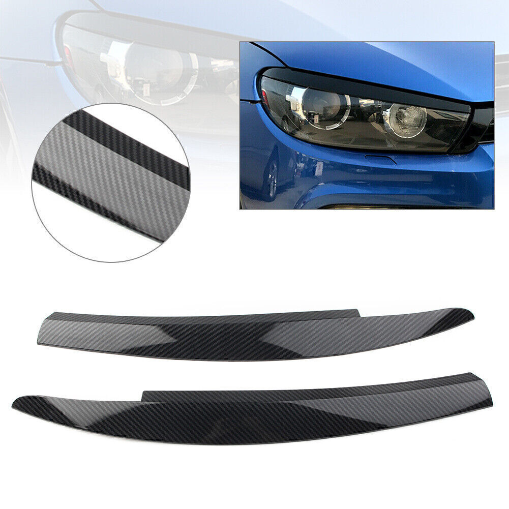 Carbon fiber headlamp eyebrow and eyelid cover decorations suitable for the general public. Scirocco 2009-17
