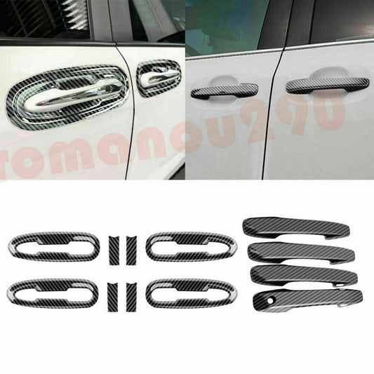 for Toyota for Sienna 2021-2022 Carbon Fiber Outer Door HandleDoor Bowl Cover Trim
