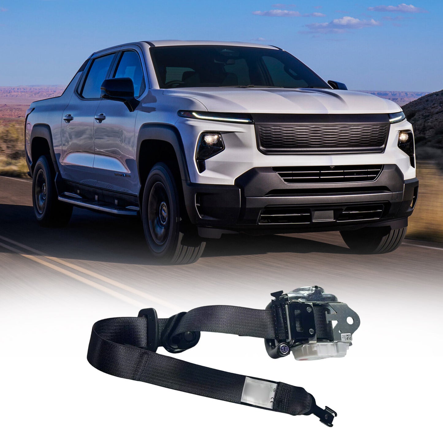 Applicable to 2019-2024 for Chevrolet Silverado 1500, front left seatbelt, black, 886802609 Q